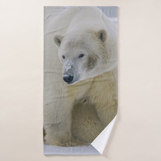 MÈRE DE L'OURS POLAIRE ET CUB NORD ALASKA (Serviette de bain)