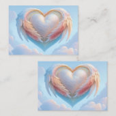 Mère de Pearl Heart dans les ailes carte de guéris (Devant / Derrière)