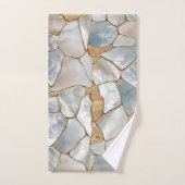 Mère de perle et de cellules d'or abstrait (Serviette à main)
