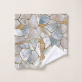 Mère de perle et de cellules d'or abstrait (Gant de toilette)