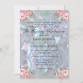 Mère de Perle Iridescent Élégant Invitation de Mar (Devant)