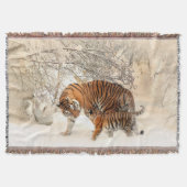 Mère de tigre et couverture de jet de CUB (Devant)