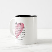 Mère Définition Mug café avec coeur rose (Devant gauche)