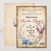 Mère des Dragons Sweet sixteen Invitation (Devant / Derrière)
