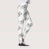 Mère des Leggings de la mariée - Noir sur Blanc (Droite)