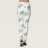 Mère des Leggings de la mariée - Noir sur Blanc (Dos)