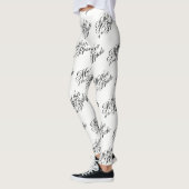 Mère des Leggings de la mariée - Noir sur Blanc (Gauche)