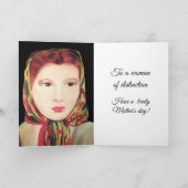 MÈRE DISTINGUÉE Carte de vœux pliée (Intérieur)
