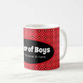Mère drôle garçons Bandana Rouge café Mug (Devant droit)