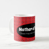 Mère drôle garçons Bandana Rouge café Mug (Devant gauche)