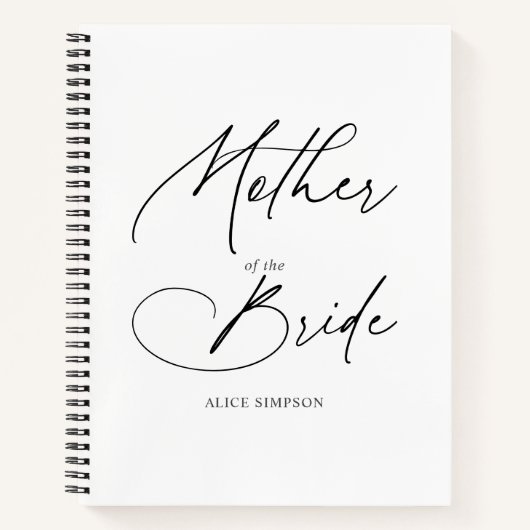Mère du Carnet de script chic de mariée (Devant)