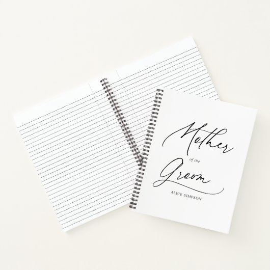 Mère du Carnet Groom Chic Script (Intérieur)