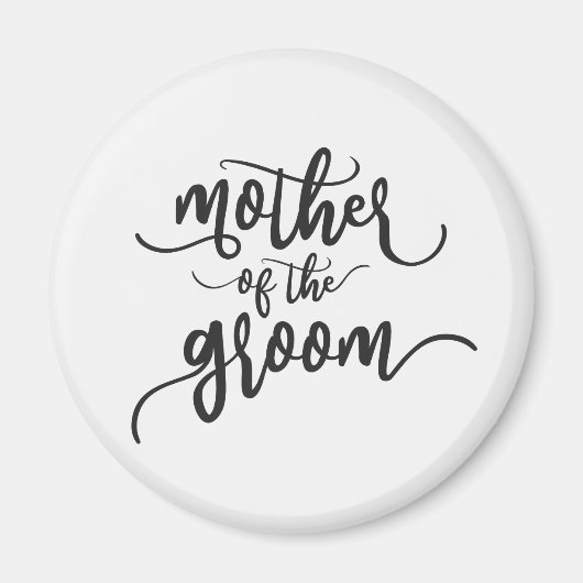 Mère du Marié Calligraphie de Mariage | Aimant (Devant)
