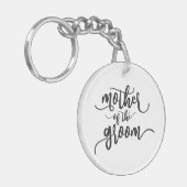Mère du Marié Calligraphie de mariage | Porte-clés (Devant gauche)