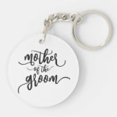 Mère du Marié Calligraphie de mariage | Porte-clés (Dos)