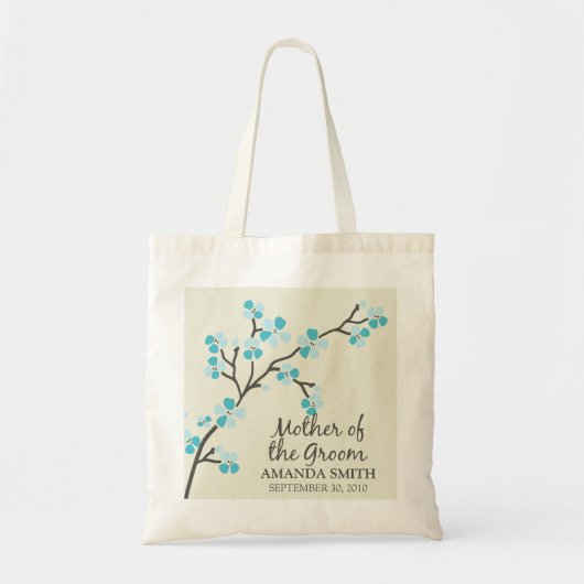Mère du sac de cadeau de noce de marié (aqua) (Devant)