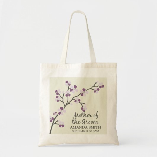 Mère du sac de cadeau de noce de marié (prune) (Devant)