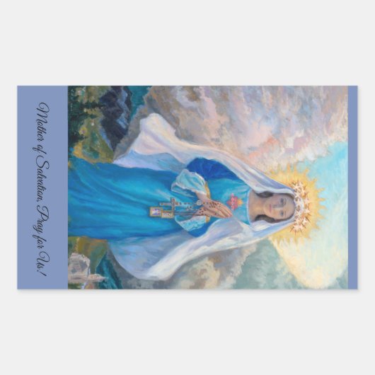 Mère du salut autocollant rectangulaire (Devant)