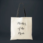 Mère élégante du sac fourre-tout à mariage de<br><div class="desc">Mère élégante du sac fourre-tout à mariage de jeune mariée. Style de fantaisie de lettre de manuscrit. Faites un pour la famille de mariés aussi.</div>