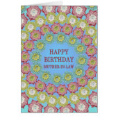 Mère en droit Anniversaire Crochet Fleurs (Devant)