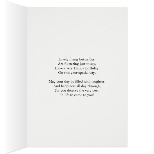 Mère en droit Papillons d'anniversaire (Intérieur (Droit))