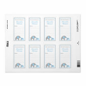 Mère et Baby Elephants Livre de livres étiquettes (Feuille entière)