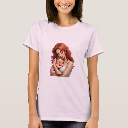 Mère et Bébé Amour - Coeur de connexion T-shirt (Devant)