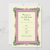 Mère et bébé Fairy Baby Douche Invitations (Dos)