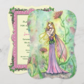 Mère et bébé Fairy Baby Douche Invitations (Devant / Derrière)