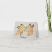 Mère et bébé Fox Merci Cartes de notes (Devant)