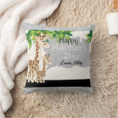 Mère et bébé Giraffe Fête des Mères Coussin person (Couverture)