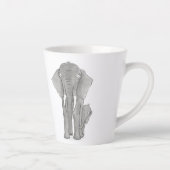 Mère et bébé mug en latte d'éléphant (Droite)