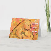 Mère et bébé ours Carte de fête de la mère (Devant)