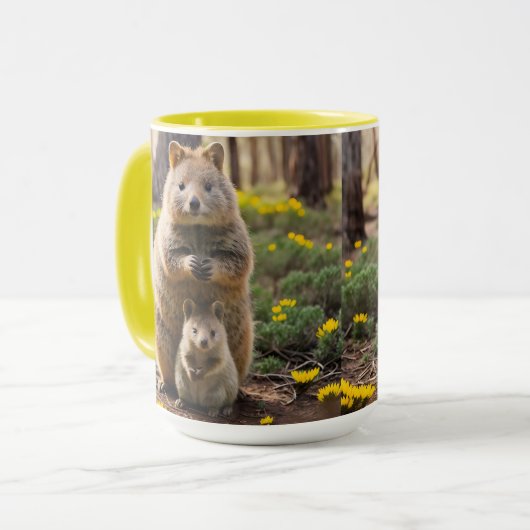Mère Et Bébé Quokka, Café Mug (Devant gauche)