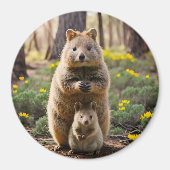 Mère Et Bébé Quokka, Frigo Magnet (Devant)