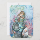 Mère et bébé Sirène Bébé Douche Invitations (Devant)