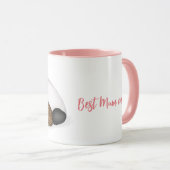 Mère et bébé tapir 'Meilleure maman jamais' tasse (Devant droit)