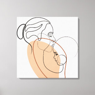 Mère et bébé toile d'hôpital mur art
