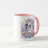 Mère et bébé Unicorn Mug (Devant droit)