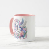 Mère et bébé Unicorn Mug (Devant gauche)