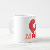 Mère et Coeur enfant Mug - Fête des Mères (Devant gauche)