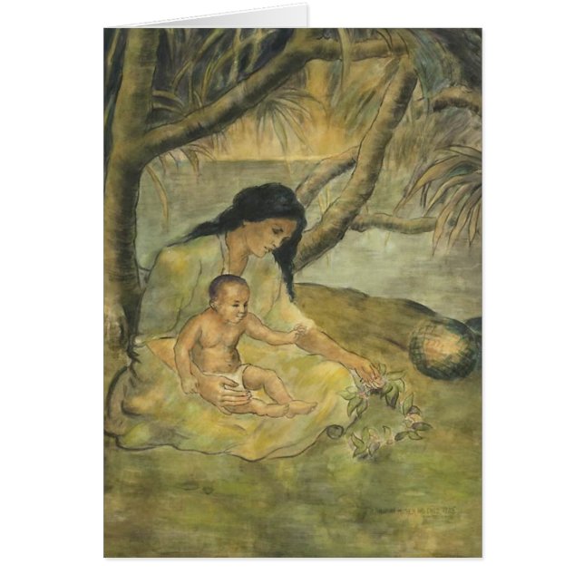 Mère et enfant hawaïens - Charles W. Bartlett (Devant)