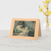Mère et enfant par la carte vierge de Janis (Fleur jaune)