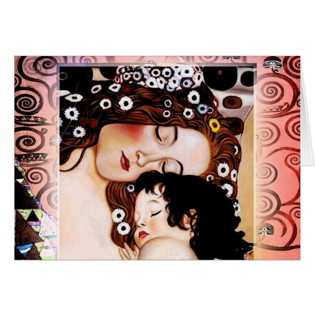 Mère et enfant par le collage de Gustav Klimt (Devant horizontal)