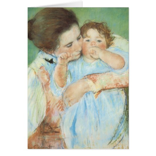 Mère et enfant par Mary Cassatt, Art Vintage (Devant)