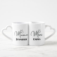 Mère et fille Cadeau Personnalisé Café Mug