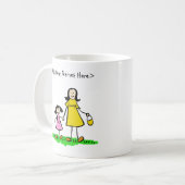 Mère et fille Caractères de famille Mug (Devant gauche)