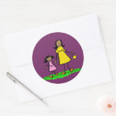 Mère et fille Caractères de famille Stickers d'art (Enveloppe)