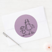 Mère et fille Caractères de famille Stickers d'art (Enveloppe)
