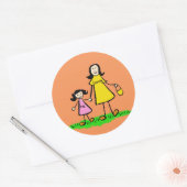Mère et fille Caractères de famille Stickers d'art (Enveloppe)